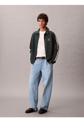 Chaqueta Azul De Tejido Ponte Calvin Klein