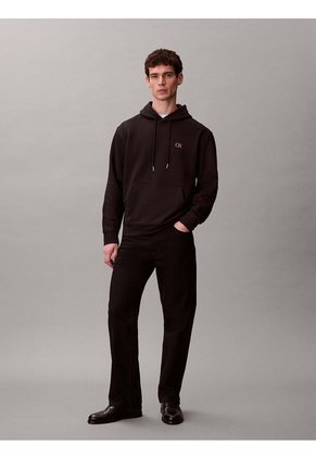 Buzo Negro Con Gráfico Circular De Logo Calvin Klein