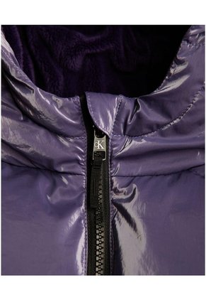 Chaqueta Morado Para Niña Acolchada Brillante Calvin Klein