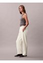 Pantalón Beige Barrel De Terry Premium Con Monograma Calvin Klein de Calvin Klein
