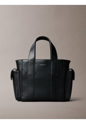Tote Negro Bag Pequeño De Jacquard Con Logo Calvin Klein Calvin Klein