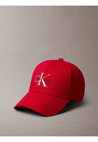 Gorra Roja De Algodón Con Monograma Bordado Calvin Klein Calvin Klein
