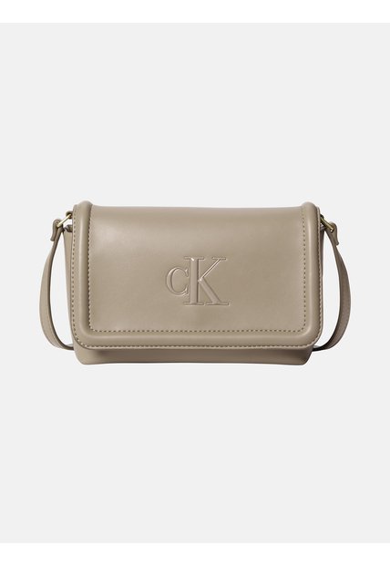 Bolso Beige Cruzado Con Logo Soft Touch Calvin Klein