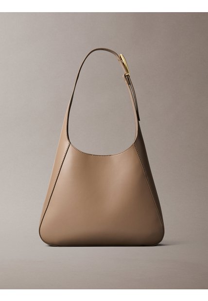 Bolso Beige Mediano Con Correa Ajustable Calvin Klein