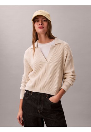 Gorra Beige Monogram Calvin Klein