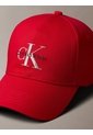 Gorra Roja De Algodón Con Monograma Bordado Calvin Klein de Calvin Klein
