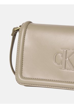 Bolso Beige Cruzado Con Logo Soft Touch Calvin Klein