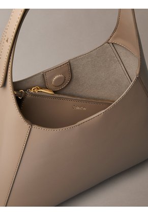 Bolso Beige Mediano Con Correa Ajustable Calvin Klein
