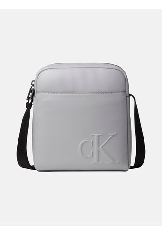 Bolso Gris Reporter Con Logo Monograma Grabado Calvin Klein Calvin Klein