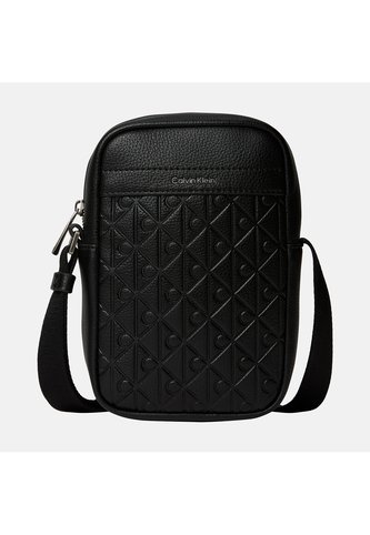 Bolso Negro Reporter Slim Con Grabado Integral De Monograma Calvin Klein Calvin Klein