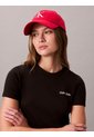 Gorra Roja De Algodón Con Monograma Bordado Calvin Klein de Calvin Klein