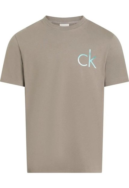 Camiseta Gris Con Logo Calvin Klein
