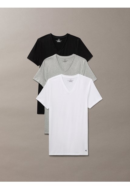 Pack Multicolor De 3 Camisetas Con Cuello V - Cotton Classics Calvin Klein