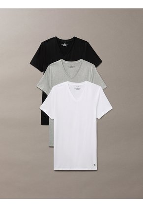 Pack Multicolor De 3 Camisetas Con Cuello V - Cotton Classics Calvin Klein