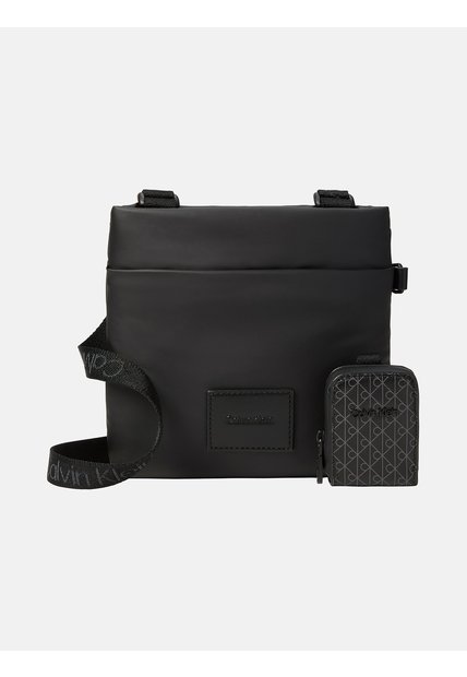 Bolso Negro Utilitario Plano Con Bolso Mini Extraíble Calvin Klein