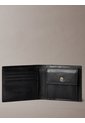 Billetera Negra Billfold De Cuero Con Logo Calvin Klein de Calvin Klein