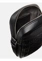 Bolso Negro Reporter Slim Con Grabado Integral De Monograma Calvin Klein de Calvin Klein
