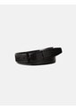 Cinturón Negro De Cuero Liso Con Hebilla Cuadrada 32 Mm Calvin Klein de Calvin Klein