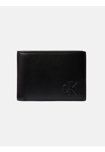 Billetera Negra Trifold Bold Calvin Klein
