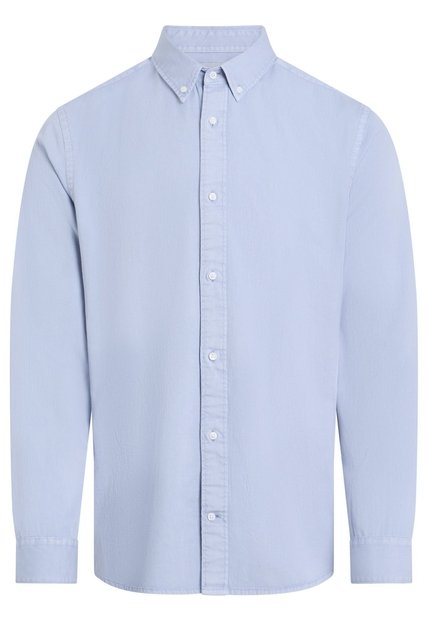 Camisa Azul De Sarga Ligera Teñida Calvin Klein