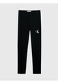 Leggings Negro De Algodón Con Monograma Calvin Klein de Calvin Klein