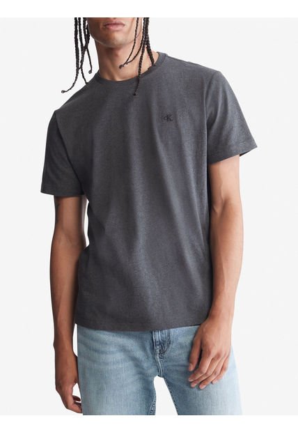 Camiseta Con Logo Negro Calvin Klein