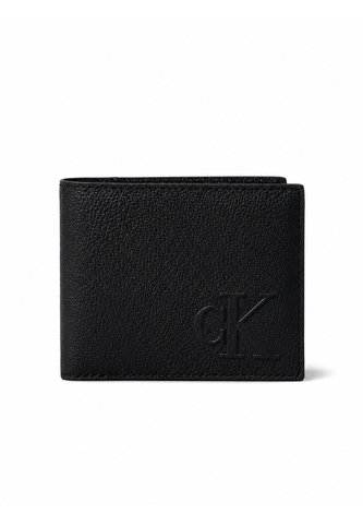 Billetera Negra Sculpted Con Monograma En Relieve Calvin Klein Calvin Klein