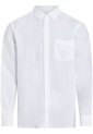 Camisa Blanca De Lino Y Algodón Calvin Klein de Calvin Klein