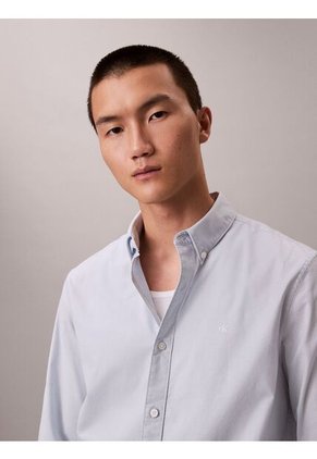 Camisa Celeste Clásica En Tejido Oxford Calvin Klein