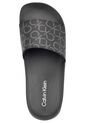 Sandalias Café Con Estampado De Monograma Calvin Klein de Calvin Klein
