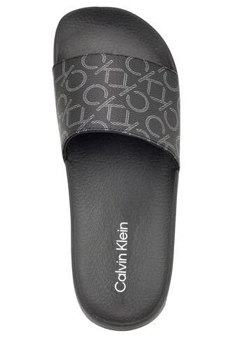 Sandalias Café Con Estampado De Monograma Calvin Klein Calvin Klein