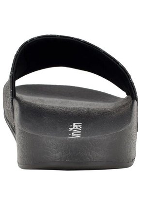 Sandalias Café Con Estampado De Monograma Calvin Klein