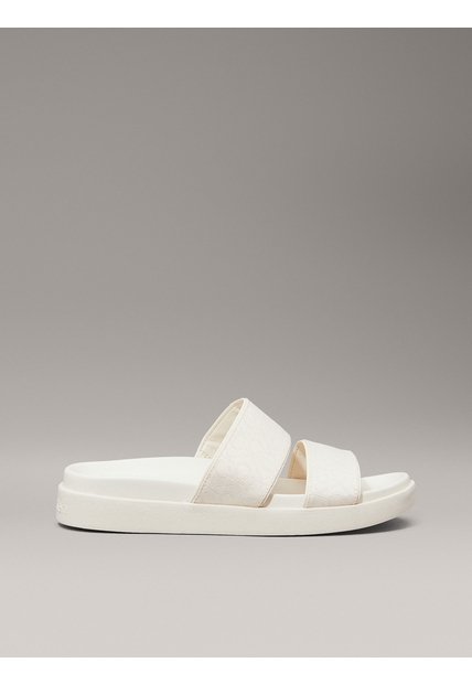 Sandalias Blanco Con Logo De Jacquard Calvin Klein
