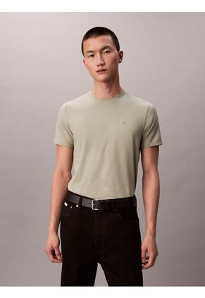 Camiseta Verde Slim De Manga Corta Calvin Klein