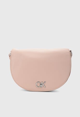 Bolso Manos Libres Calvin Klein Saddle Rosa Nude Calvin Klein