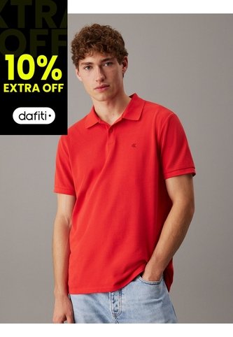 Polo Rojo Clásico De Piqué De Algodón Calvin Klein Calvin Klein