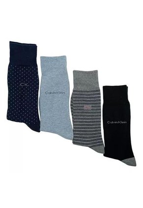 Pack De 4 Medias Largas Azul Para Hombre Calvin Klein