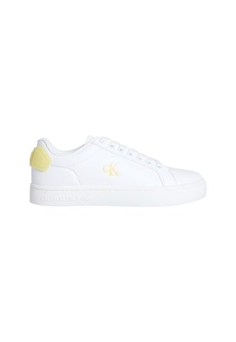 Tenis Blanco Classic Cupsole De Cuero Con Parche Calvin Klein Calvin Klein