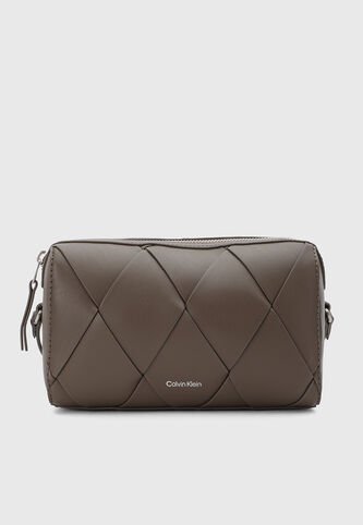 Bolso Manos Libres Calvin Klein Woven Camera Marrón Calvin Klein