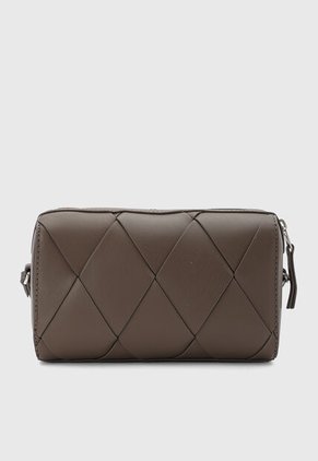 Bolso Manos Libres Calvin Klein Woven Camera Marrón