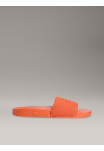 Sandalias Naranja De Lona Con Logo Calvin Klein Calvin Klein