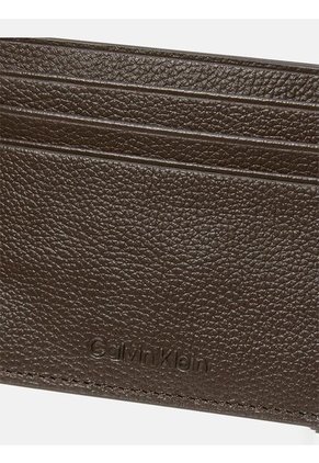 Tarjetero Chocolate De Cuero Con RFID Calvin Klein