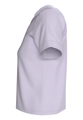 Camiseta Morado Slim De Canalé De Algodón Calvin Klein