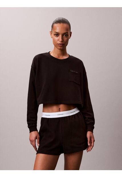 Pantalonetas Negro De Estar Por Casa Con Logo Calvin Klein