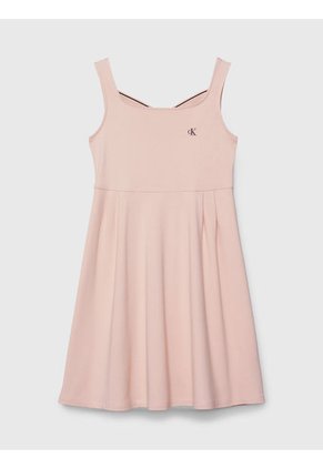 Vestido Rosado Cruzado De Punto Milano Para Niña Calvin Klein