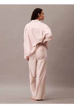 Pantalón Blanco Largo Ancho De Pijama - Cotton Poplin Calvin Klein