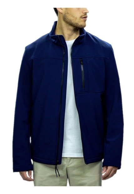 Chaqueta Azul Rompeviento Con Cremallera Calvin Klein