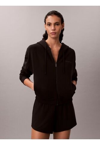 Buzo Negro De Estar Por Casa Con Capota Y Cremallera Calvin Klein Calvin Klein