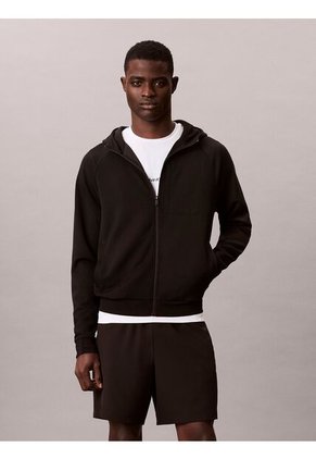 Buzo Negro Con Capota Y Cremallera De Viaje Calvin Klein