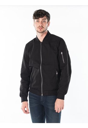 Chaqueta Negra Con Cremallera Para Hombre Calvin Klein